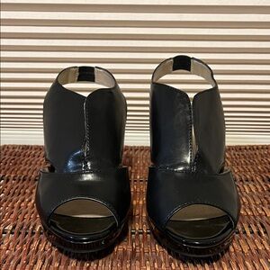 Bandolino Black Peep-Toe Heels